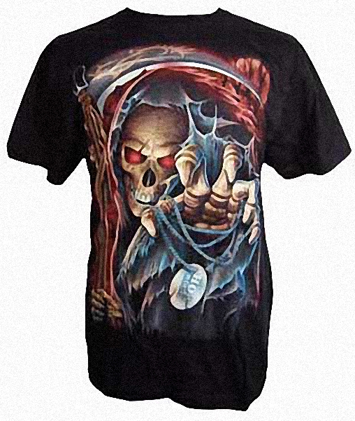 (image for) Reaper with Scythe Glow in the Dark T-Shirt Size Medium